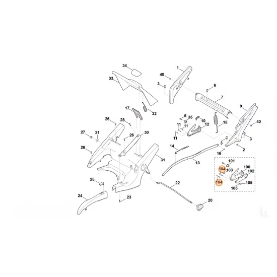 Stihl   Śruba z łbem walcowym M4x30 9045 318 0760